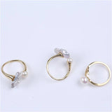 8-9mm Freshwater Button Cultured Pearl Ring