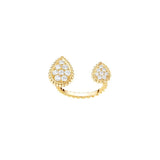 Diamond Bead Edge Drip Ring - Holiday Accessory