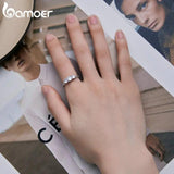 925 Silver Zircon Heart Ring for Women Wedding Anniversary