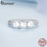 925 Silver Zircon Heart Ring for Women Wedding Anniversary