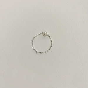 Natural Freshwater Pearl Ring 925 Sterling Silver Women Jewelry