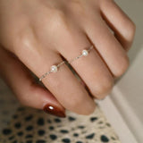 Natural Freshwater Pearl Ring 925 Sterling Silver Women Jewelry