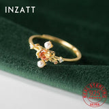 925 Silver Zircon Pearl Cross Ring Women Jewelry