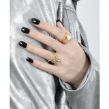 925 Silver Baroque Pearls Adjustable Ring Fine Jewelry