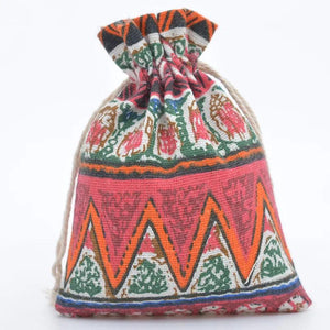 20pcs Vintage Ethnic Style Drawstring Pouch Gift Candy Storage Bag