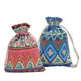 20pcs Vintage Ethnic Style Drawstring Pouch Gift Candy Storage Bag