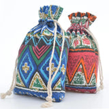 20pcs Vintage Ethnic Style Drawstring Pouch Gift Candy Storage Bag