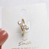 Natural Pearl 925 Sterling Silver Ring Female Wedding jewelry