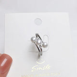 Natural Pearl 925 Sterling Silver Ring Female Wedding jewelry