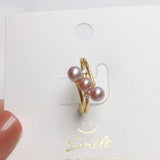 Natural Pearl 925 Sterling Silver Ring Female Wedding jewelry