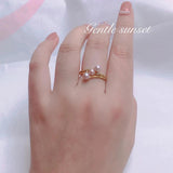 Natural Pearl 925 Sterling Silver Ring Female Wedding jewelry