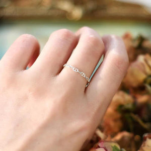 925 Sterling Silver Chain Rings for Women Party Jewelry