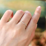 925 Sterling Silver Chain Rings for Women Party Jewelry