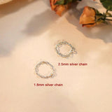 925 Sterling Silver Chain Rings for Women Party Jewelry