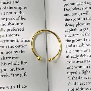 925 Silver Double Bead Opening Finger Ring for Women
