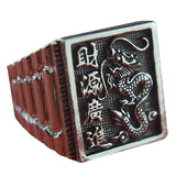 Retro Sterling Silver Dragon Ring for Men