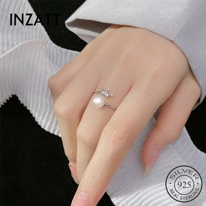 925 Silver Zircon Pearl Crown Ring Women Wedding Jewelry Gift