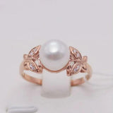 Romantic Butterfly Rings for Women 14K Rose Wedding Jewelry