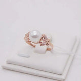 Romantic Butterfly Rings for Women 14K Rose Wedding Jewelry