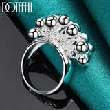 925 Silver Grape Beads Ring for Women Engagement Party