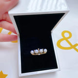 Vintage Pearl Ring 14K Filled Crown Real Natural Pearls Engagement Ring
