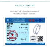 925 Silver Zircon Double-Layer Ring for Women Girl