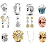 925 Silver Zircon Sun Ring Bead Earrings Star Wedding Gift
