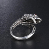 Adjustable Vintage Carp Ring - S925 Silver Ethnic Fentai Silver