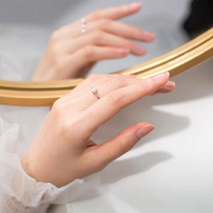 3 Pearl Open Adjustable Silver 925 Ring for Women Slim Ring Fine Jewelry
