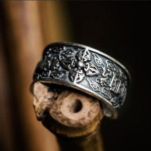 Hand-Carved Thai Silver Open Ring - Unique Bohemian Women's Jewelry