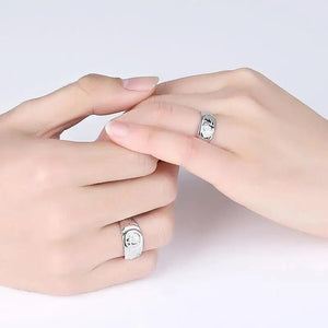 Sterling Silver Longfengfu Ring - Pair of Rings