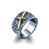 Star Retro Men's Ring Japanese Hip Hop Titanium Steel