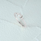 Classic Niche Light Pearl Ring S925 Sterling Silver Pearl Ring High-End Women's