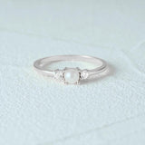 Classic Niche Light Pearl Ring S925 Sterling Silver Pearl Ring High-End Women's