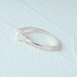 Classic Niche Light Pearl Ring S925 Sterling Silver Pearl Ring High-End Women's