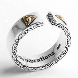 S925 Silver Chinese Retro Couple Opening Adjustable Ring