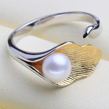 925 Silver Ring Freshwater Pearl Rings Women Custom Female Fine Jewelry