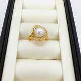 Fine Pearl Ring Finger Open Ring 14K Filled Women Jewelry