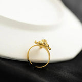 Star Shell Titanium Steel Ring European American Retro Open Ring