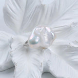 18-19mm Purple Baroque Pearl Ring