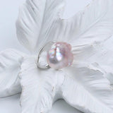 18-19mm Purple Baroque Pearl Ring