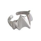 S925 Silver Electrocardiogram Women Ring Adjustable Size