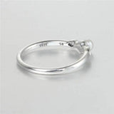 CZ 925 Silver Pearl Ring for Women RIP159