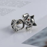 925 Sterling Silver Cat Ring for Men and Women