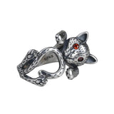 925 Sterling Silver Cat Ring for Men and Women