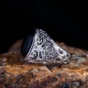 925 Silver Ring Custom National Diamond Turquoise Opening Ring