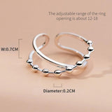 925 Sterling Silver Cross Ring With Pearl Adjustable Size