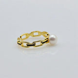 Colorful Freshwater Pearl Adjustable Ring Girls Jewelry