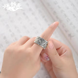 Ancient Silver Domineer Dragon Play Bead Ring