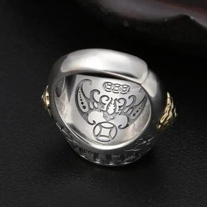 Vintage Marcasite Ring 925 Silver Stone Retro Openings for Men and Women
